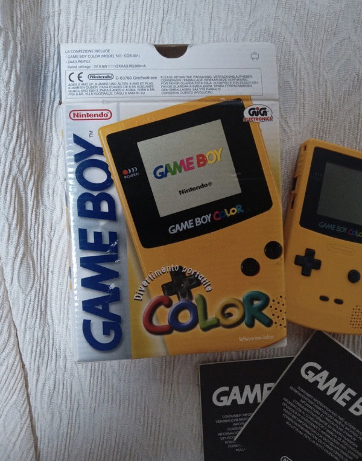  Nintendo Game Boy Color Yellow Console [IT]