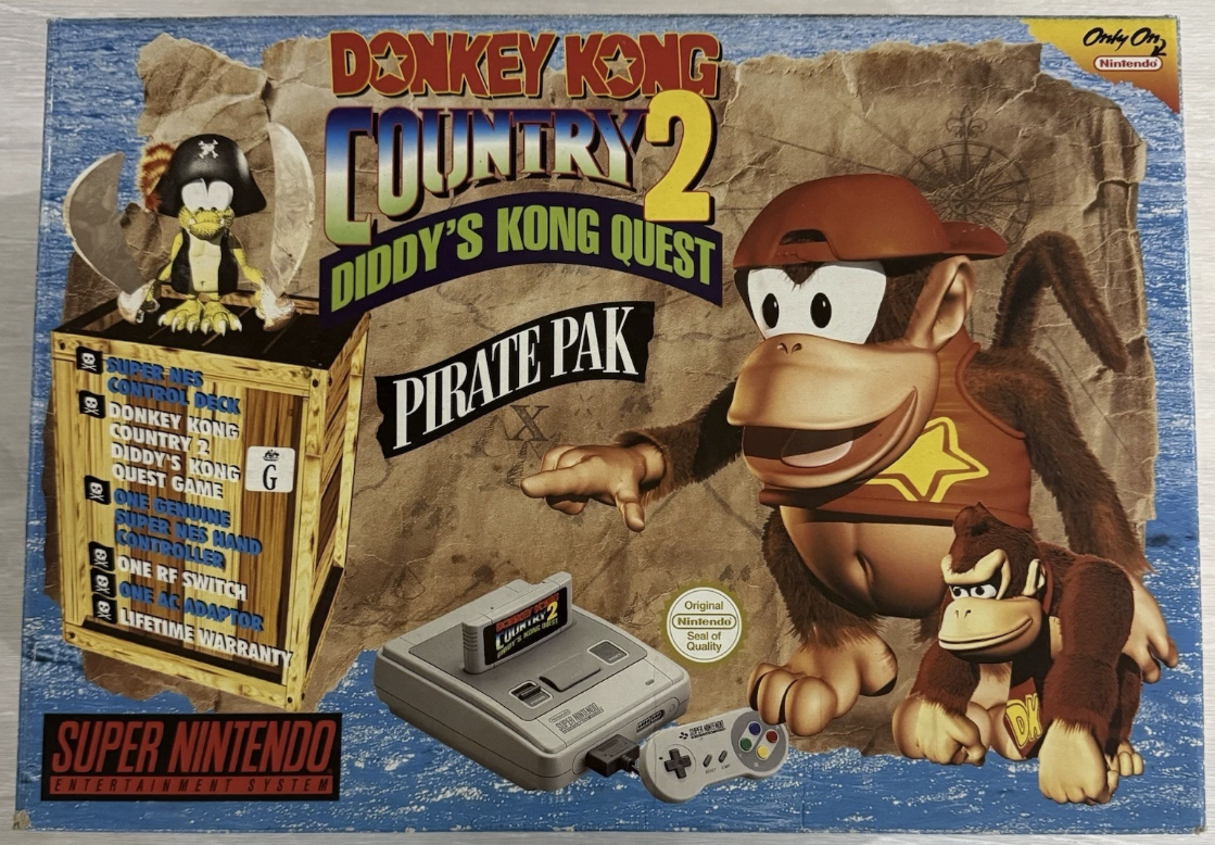SNES Donkey Kong Country 2 Pirate Pak