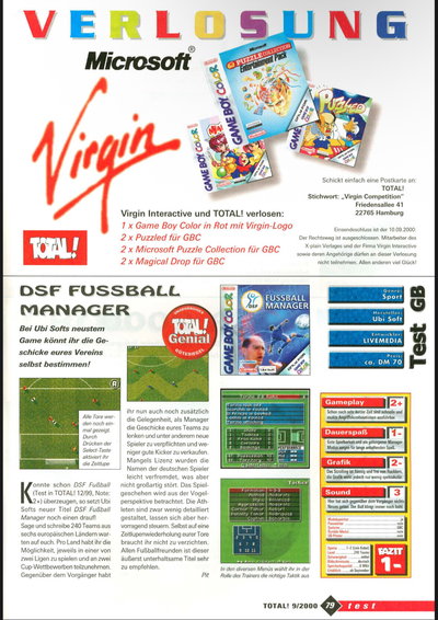 Nintendo Game Boy Color Virgin Interactive Total! Console