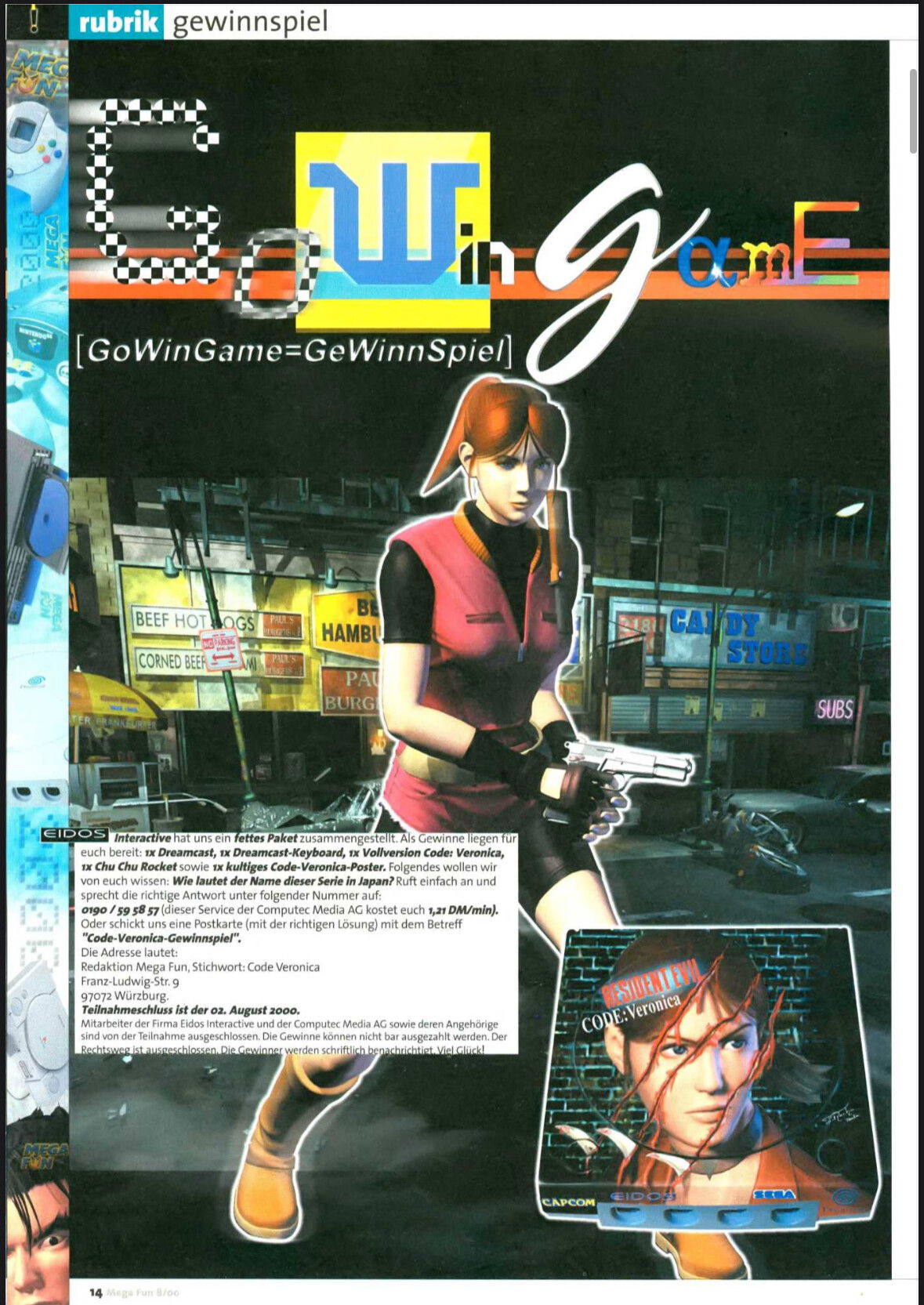 Sega Dreamcast Resident Evil Code Veronica Console