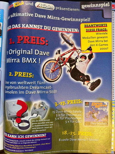 Sega Dreamcast Dave Mirra Console [DE]