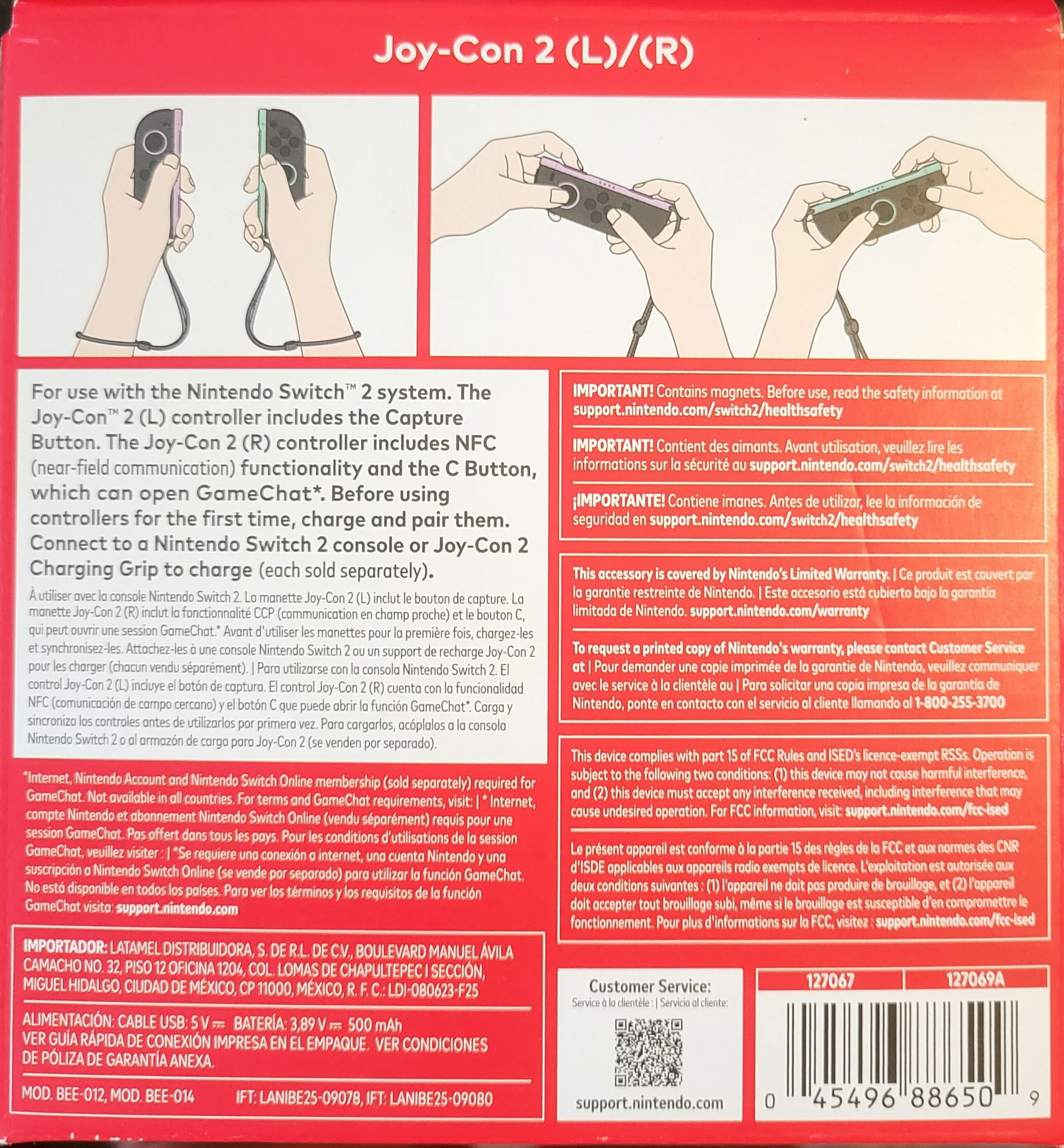 Nintendo Switch 2 Light Purple / Light Green Joycon