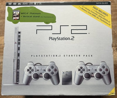 Sony PlayStation 2 Slim Starter Pack WRC4 Platinum + Vertical stand Bundle