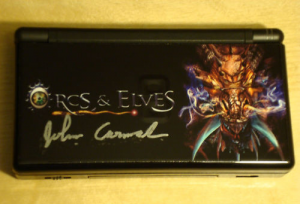 Nintendo DS Lite Orcs and Elves Signed Console