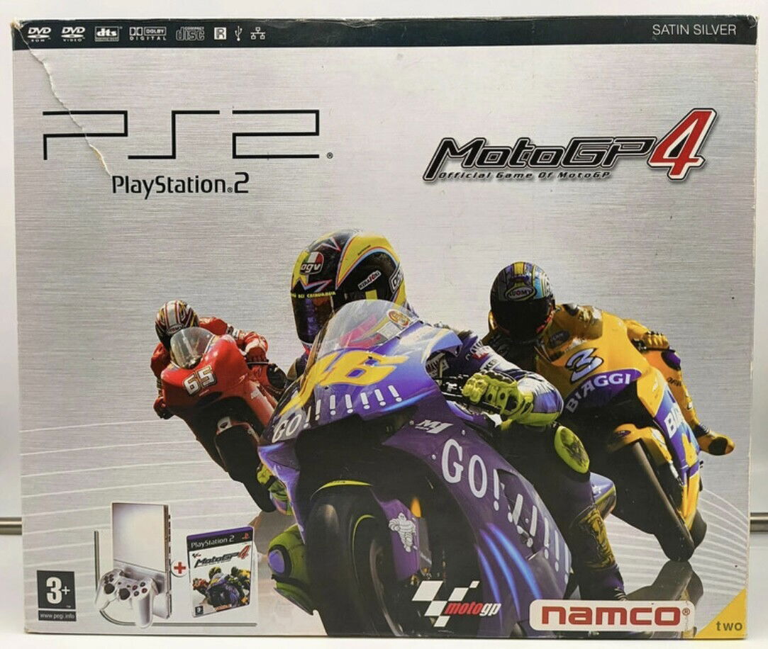 Sony PlayStation 2 Slim MotoGP 4 Silver Bundle