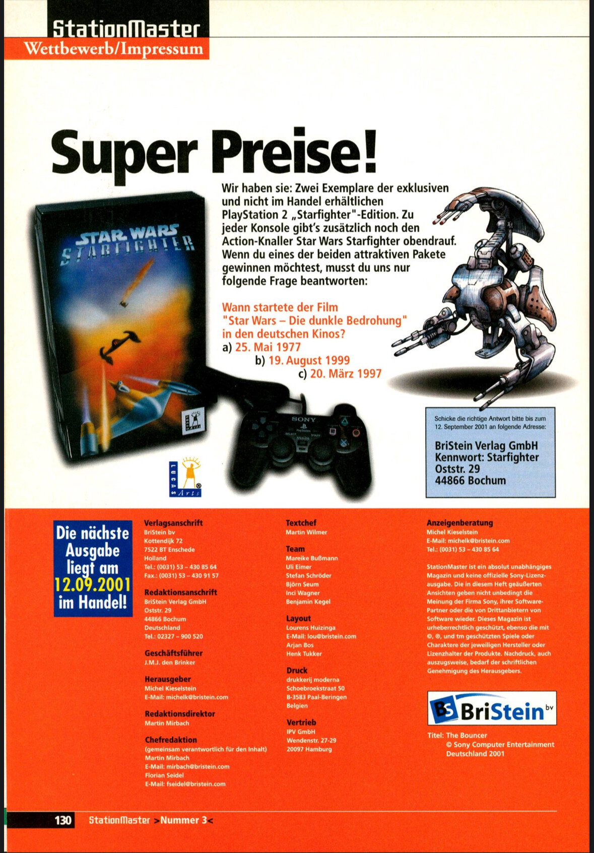 Sony PlayStation 2 Star Wars Star Fighter Console