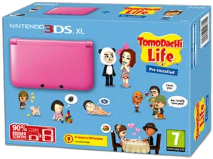  Nintendo 3DS XL Tomodachi Life Pink Bundle