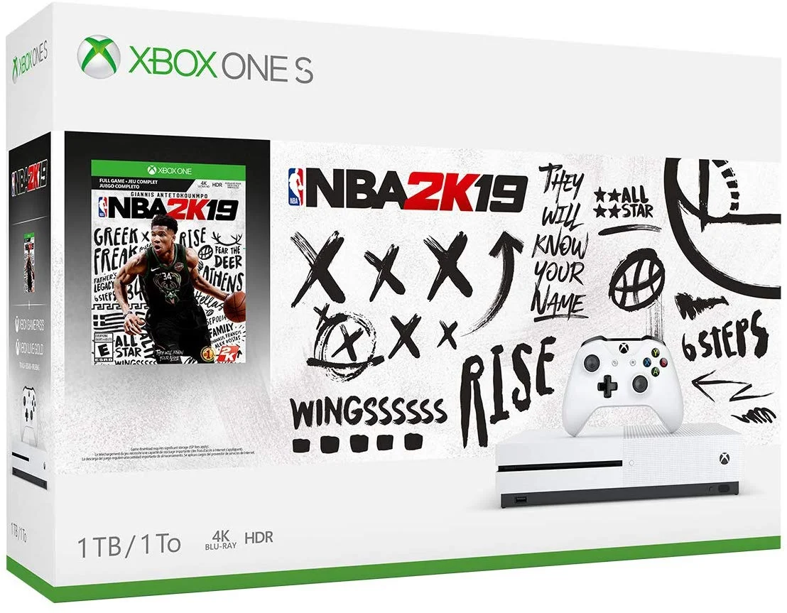  Microsoft Xbox One S NBA 2K19 Bundle