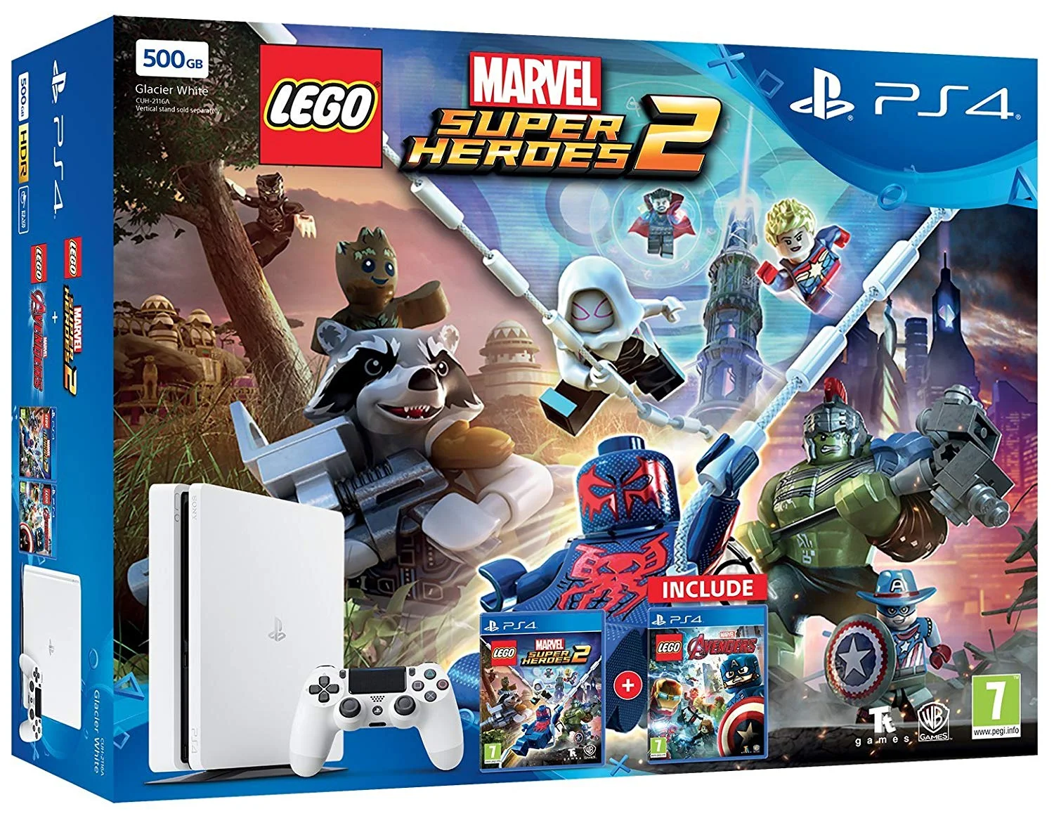  Sony PlayStation 4 Slim Lego Marvel Super Heroes 2 Bundle