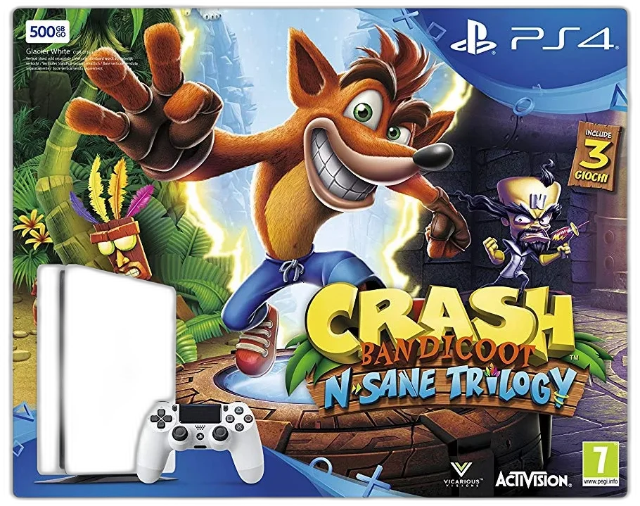  Sony PlayStation 4 Slim Crash Bandicoot N-sane Trilogy Bundle