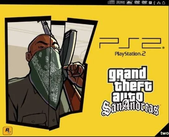  Sony PlayStation 2 Slim Grand Theft Auto San Andreas Bundle