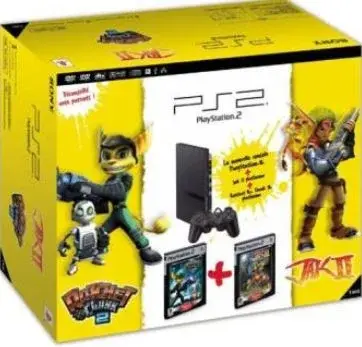 Sony PlayStation 2 Slim Ratchet Cank 2 + Jak II Bundle