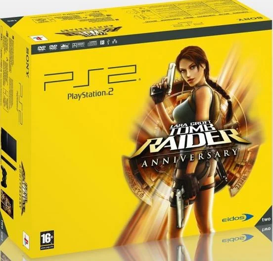  Sony PlayStation 2 Slim Tomb Raider Anniversary Bundle