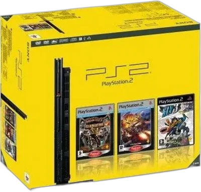 Sony PlayStation 2 Slim Ratchet Gladiator + Jak X + Sly 3 Bundle