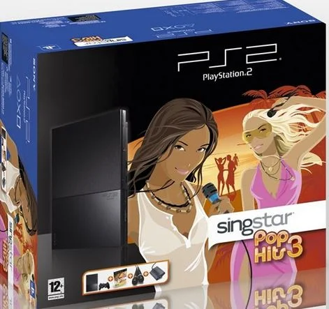  Sony PlayStation 2 Slim Singstar Pop Hits 3 Bundle