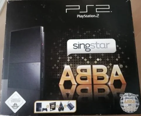  Sony PlayStation 2 Slim Singstar ABBA Bundle