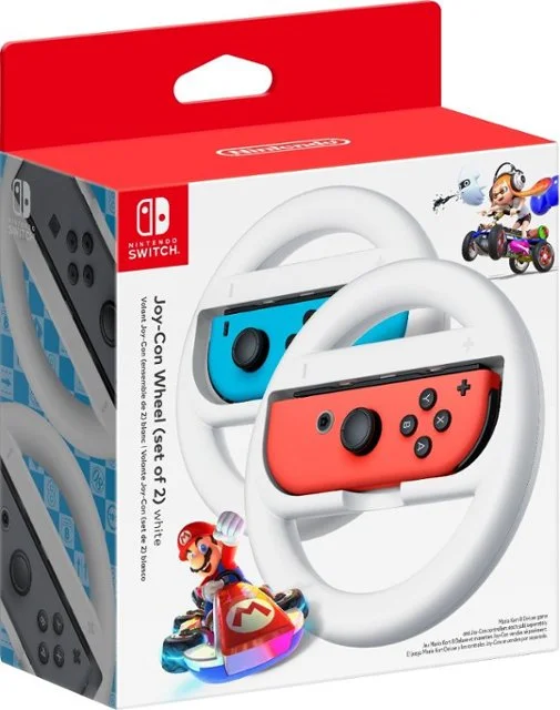  Nintendo Switch White Joy-Con Wheels
