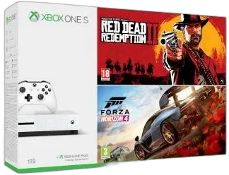  Microsoft Xbox One S Red Dead Redemption 2 + Forza Horizon 4 Bundle