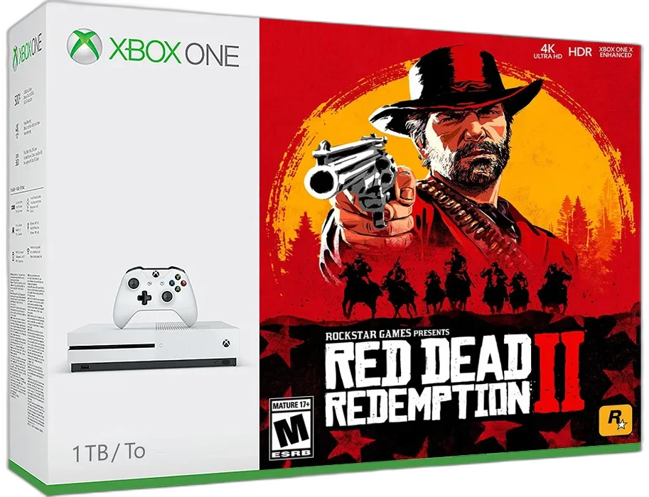 Microsoft Xbox One S Red Dead Redemption 2 1TB Bundle