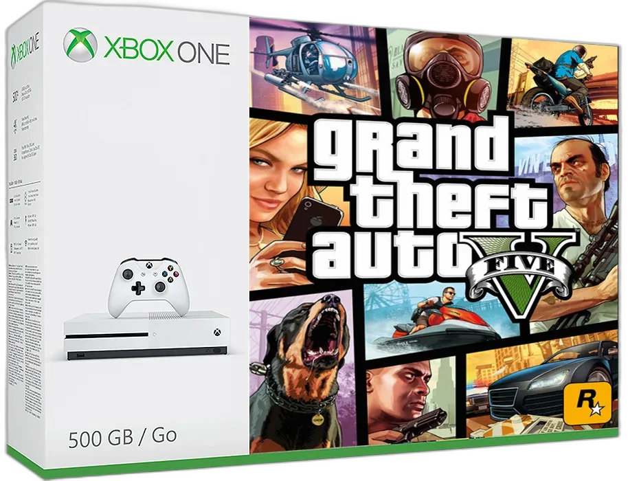 bofetada Transparente Ejecutar Microsoft Xbox One S Grand Theft Auto 5 Bundle - Consolevariations