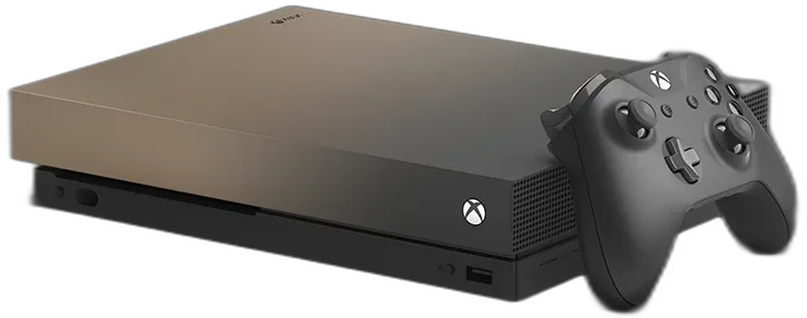 Microsoft Xbox One X Gold Rush Console