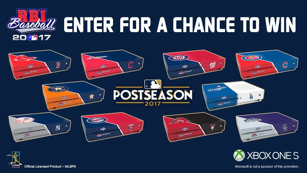  Microsoft Xbox One S MLB RBI Baseball Post Season 2017 Console