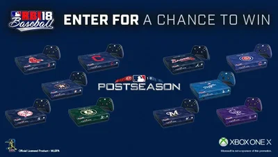 Microsoft Xbox One X MLB Baseball Post Season 2018 Console