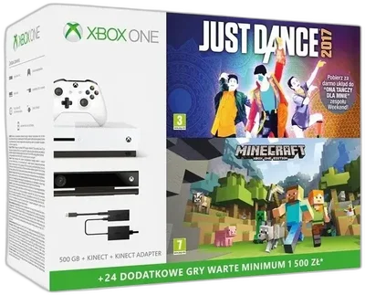 Microsoft Xbox One S Just Dance 2017+ Minecraft Bundle