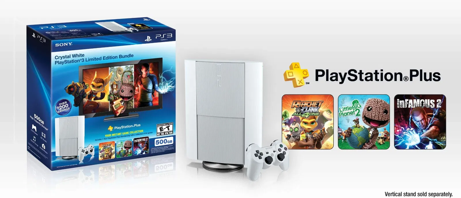 Sony PlayStation 3 Slim Crystal White Limited Edition Bundle