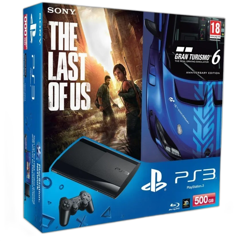  Sony PlayStation 3 Slim The Last of Us + Gran Turismo 6 Bundle