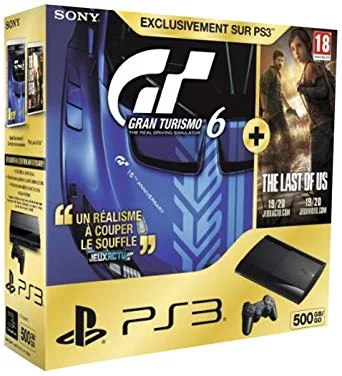  Sony PlayStation 3 Slim he Last of Us + Gran Turismo 6 Bundle