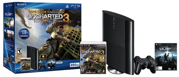  Sony PlayStation 3 Super Slim Uncharted 3 + Dust Bundle