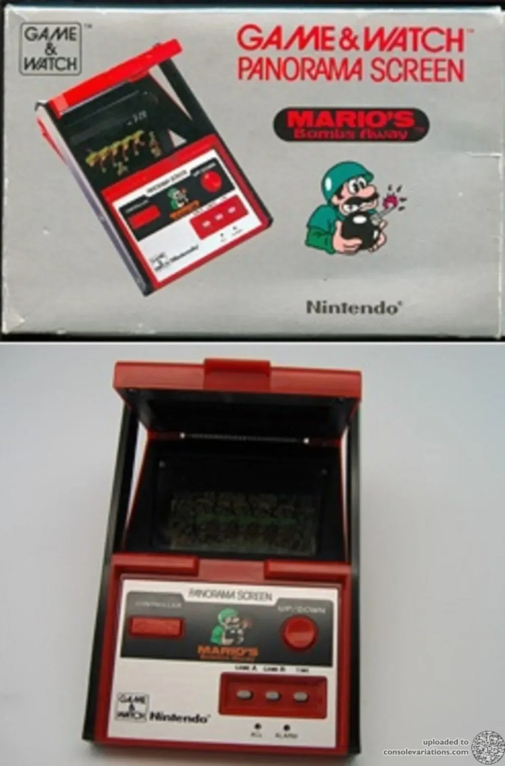 Consolevariations - Nintendo Game & Watch Panorama Mario's Bombs Away
