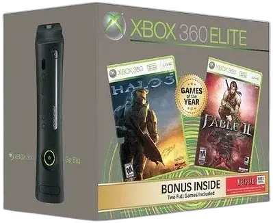 Microsoft Xbox 360 Elite Halo 3 + Fable 2 Bundle