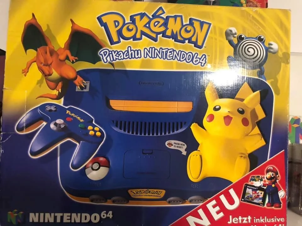  Nintendo 64 Pikachu + Super Mario 64 Bundle