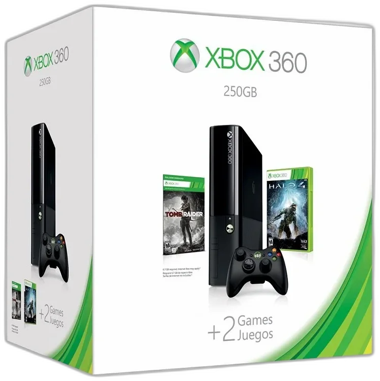  Microsoft Xbox 360 E Tomb Raider + Halo 4 Bundle
