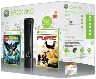 Microsoft Xbox 360 Elite Lego Batman + Pure Bundle