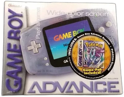 Nintendo Game Boy Advance Glacier Pokemon Crystal Bundle