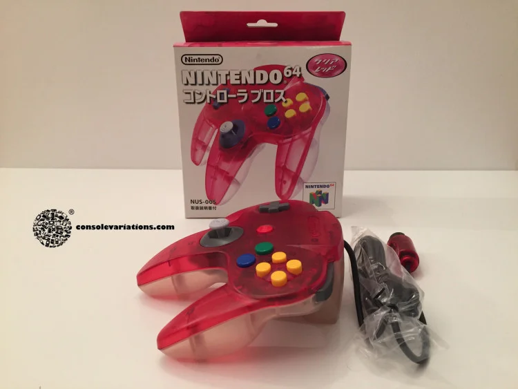  Nintendo 64 Clear Red/White Controller