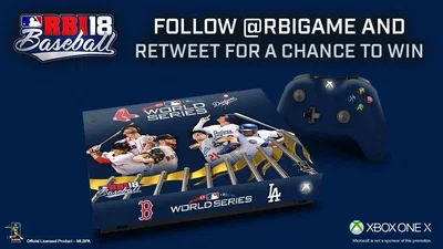 Microsoft Xbox One X MLB Rbi Baseball World Series 2018 Console