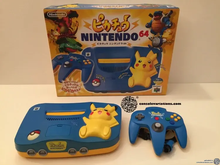 Consolevariations - Nintendo 64 Pikachu Light Blue Console