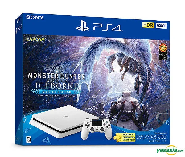  Sony PlayStation 4 Slim Monster Hunter World White Bundle