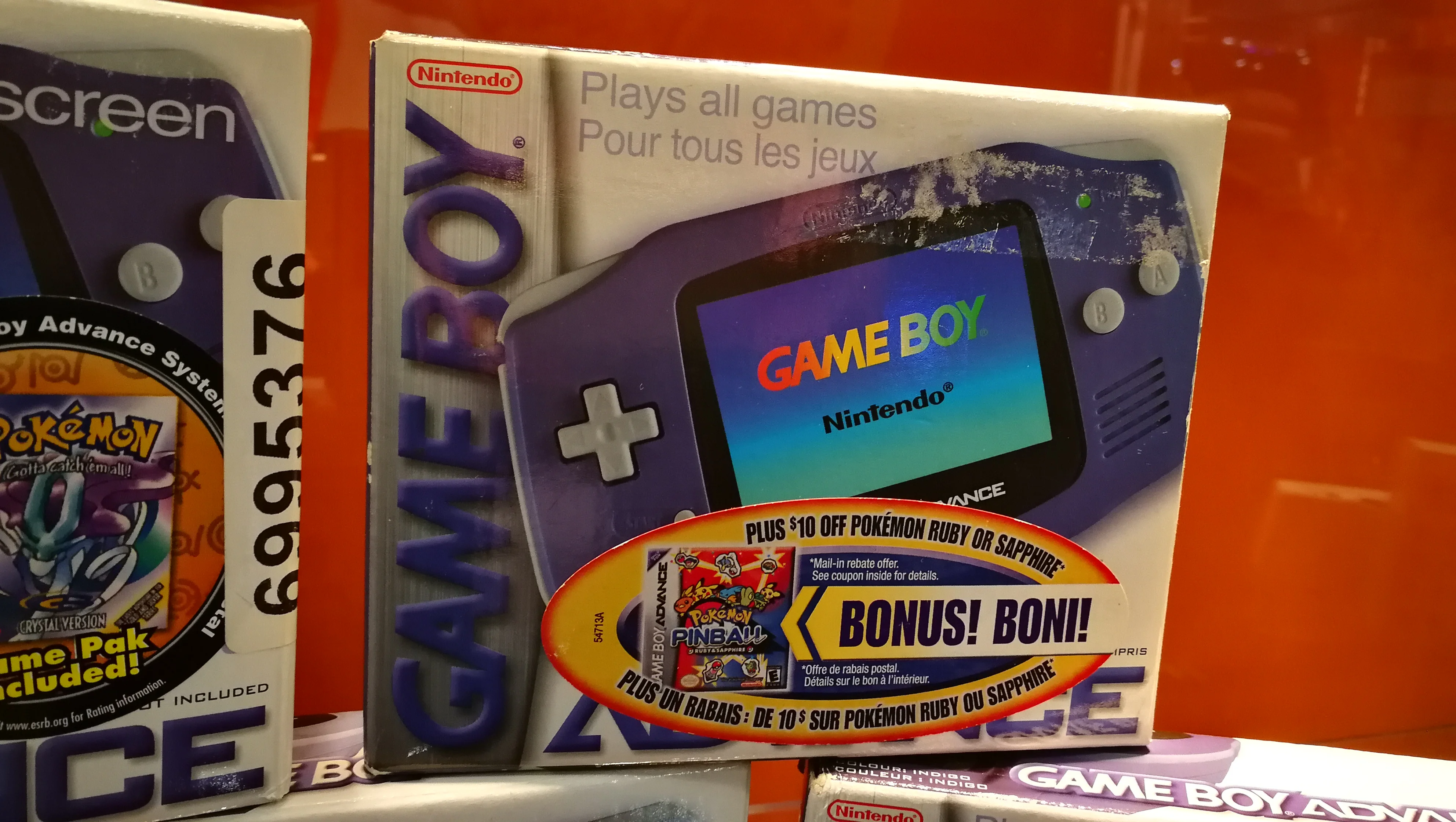  Nintendo Game Boy Advance Indigo Console + Pokémon Pinball Bundle