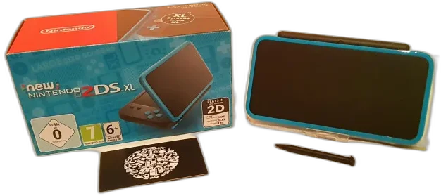  New Nintendo 2DS XL Black &amp; Turquoise Console