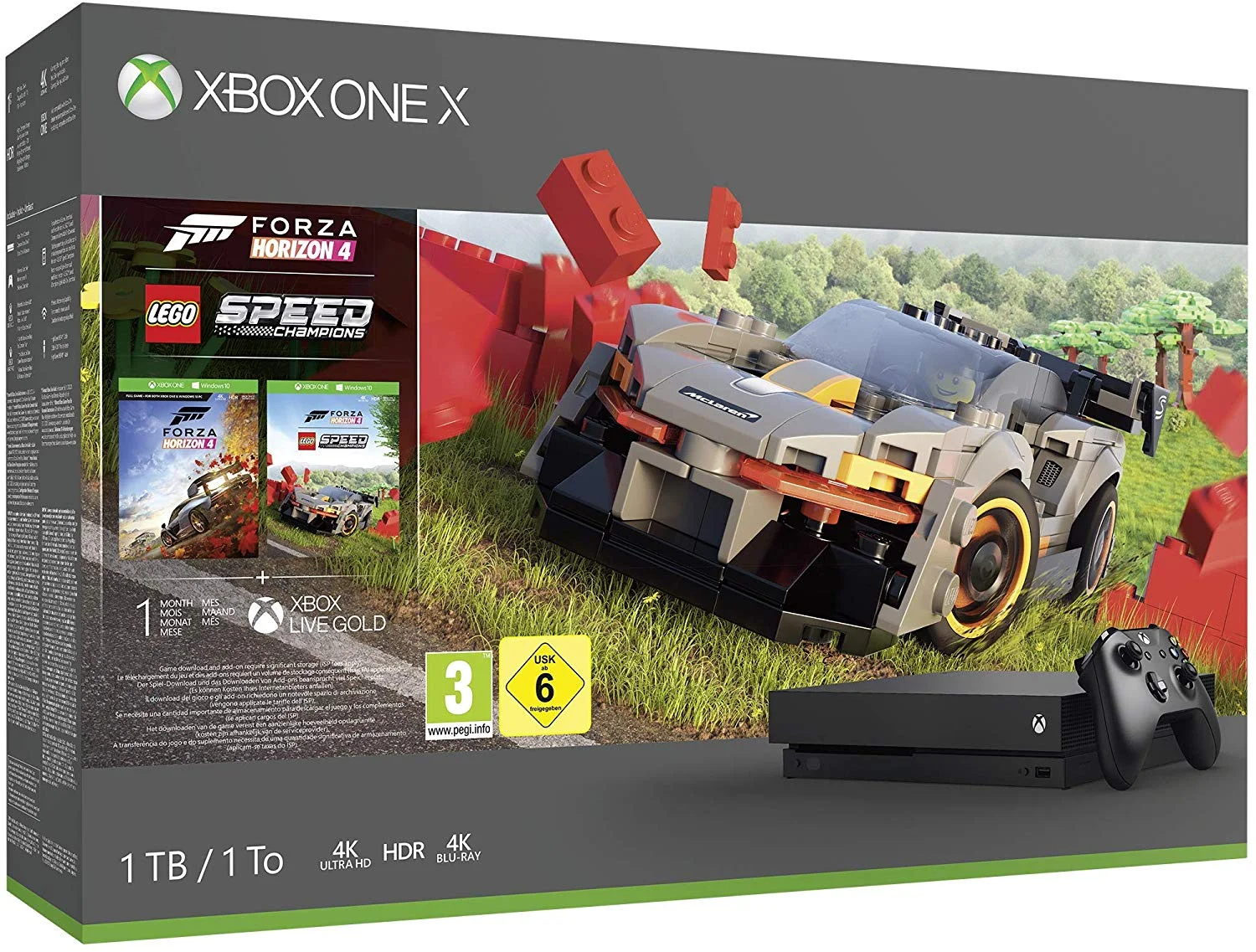  Microsoft Xbox One X Forza Horizon 4 + LEGO Speed Champions Bundle