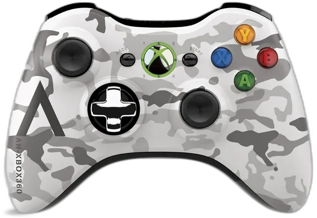  Microsoft Xbox 360 Arctic Camouflage Controller