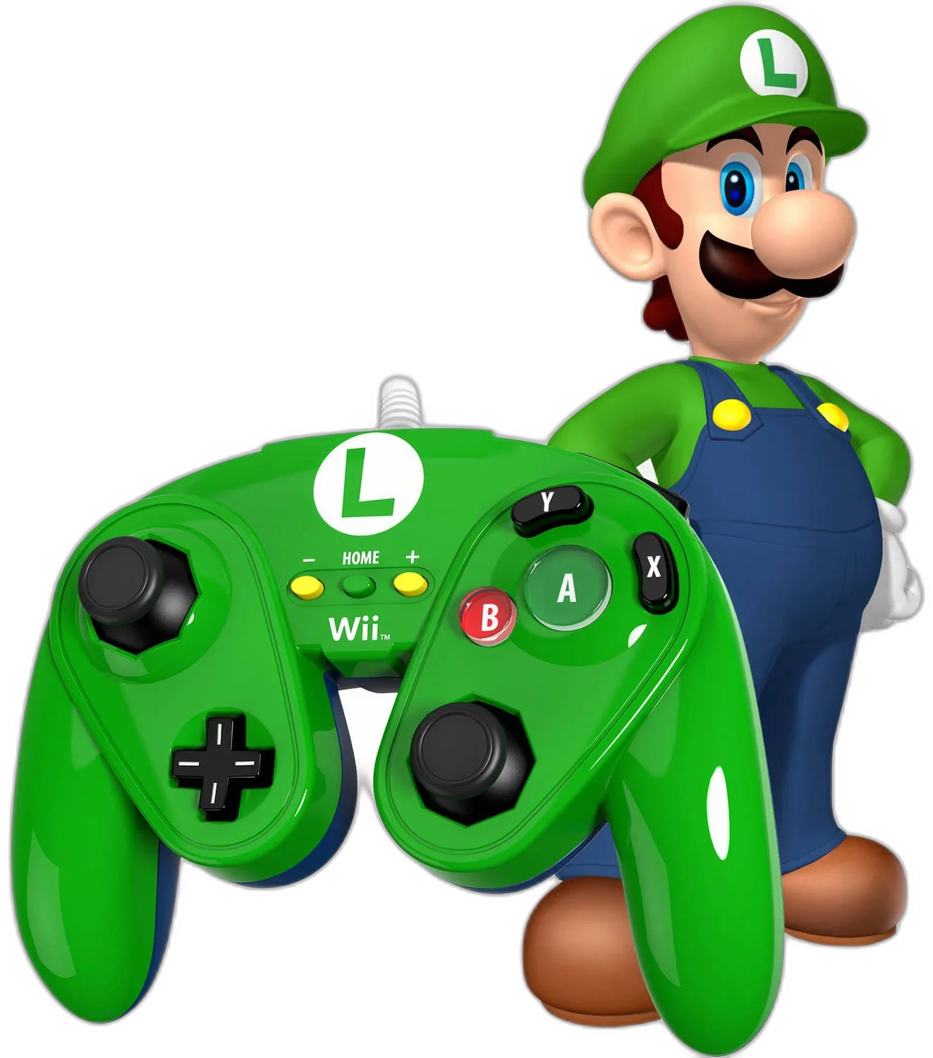  PDP Wii U Luigi Wired Fight Pad