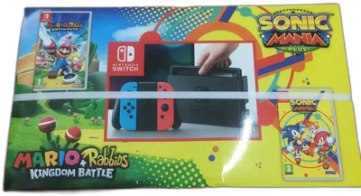 Nintendo Switch Mario Rabbids Kingdom Battle + Sonic Mania Plus Bundle