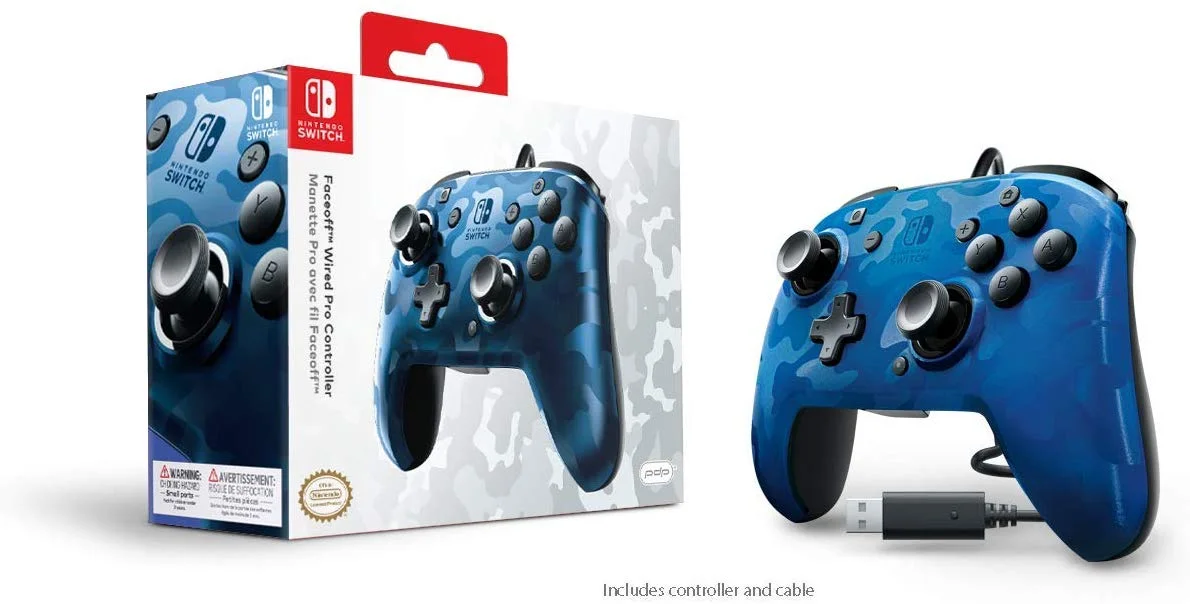  PDP Switch Blue Camo Controller