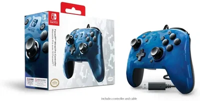 PDP Switch Blue Camo Controller